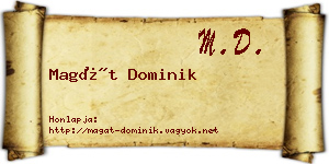 Magát Dominik névjegykártya